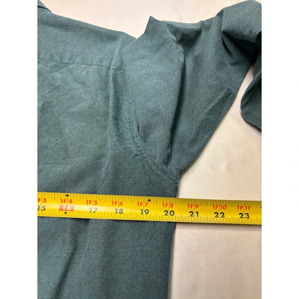 J.Crew Mens Slim Fit Oxford Shirt Green Long Sleeve Cotton B9292 Size Medium